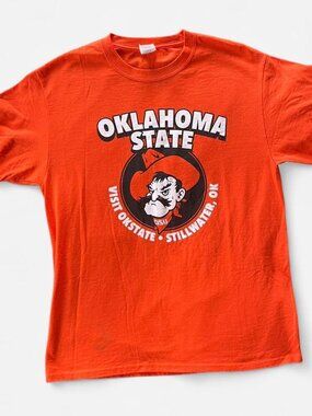 Oklahoma State OSU T-Shirt with Pistol Pete Graphic - size medium